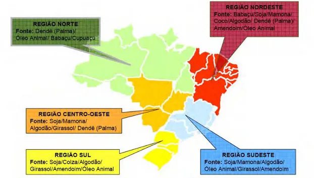 Figura 3.1.Produção de Oleaginosas no Brasil 