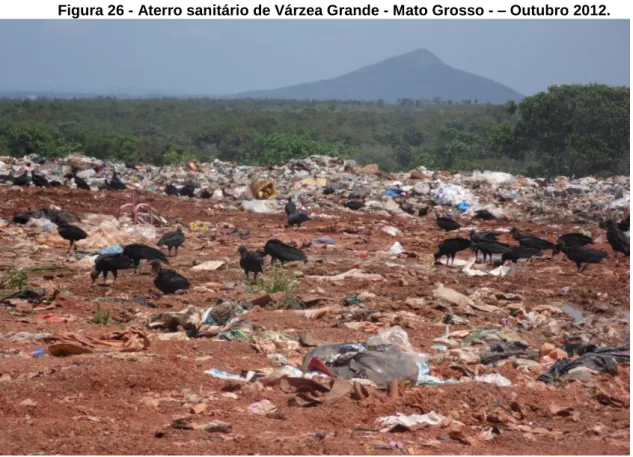 Figura 26 - Aterro sanitário de Várzea Grande - Mato Grosso - – Outubro 2012. 