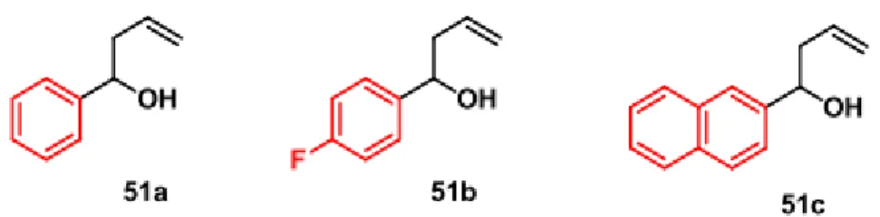 Figura  5:  Representação  das  estruturas  químicas  dos  alcoóis  homoamílicos  utilizados  para a síntese dos compostos DNT 