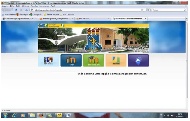 Figura 5  –  Página da UFPB VIRTUAL 