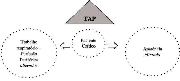Figura 7 - Procedimento da avaliação pediátrica visual de acordo com o triângulo de avaliação (TAP) (Valente et al.,  2012a).