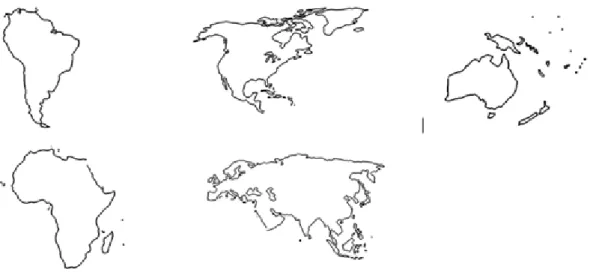 Figura 1 – Continentes para Recorte