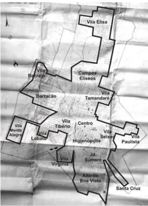 Figura 9 – Área urbana de Ribeirão Preto em 1949  Fonte: APHRP 