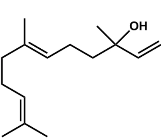 Figura 8 -  Estrutura  Química do nerolidol 