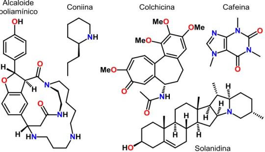 Figura 2 - Diversidade estrutural dos alcalóides 