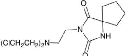 Figura 5: 3-[2-bis (2-cloroetil)-amino]etenil-5,5-pentametileno-imidazolidina-2,4-diona