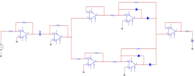 Figura 4.2 – Circuito simplificado do transdutor que é conectado a cada um dos  eletrodos do sensor capacitivo