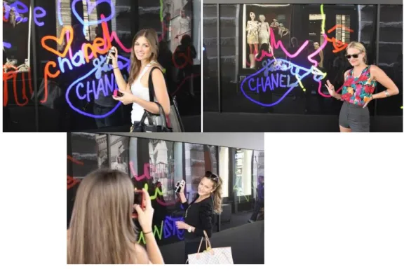 Figura 6. Grafite virtual na loja da marca Chanel  Fonte: Outubro grafitado 8