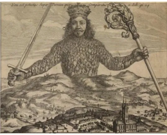 Figura 2 - Leviathan, or The Matter, Form, &amp; Power of a Common-wealth Eclesiasticall,  London, frontispício