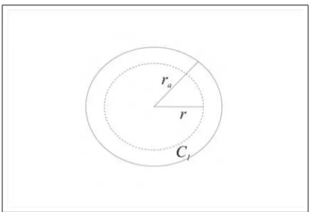 Figura 2.9: Circuito amperiano de raio r &lt; r a