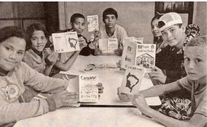 Figura 24 – Alunos do Centro de Atenção Integral à Criança e ao Adolescente (Caic) em Caruaru/PE produzindo cordéis