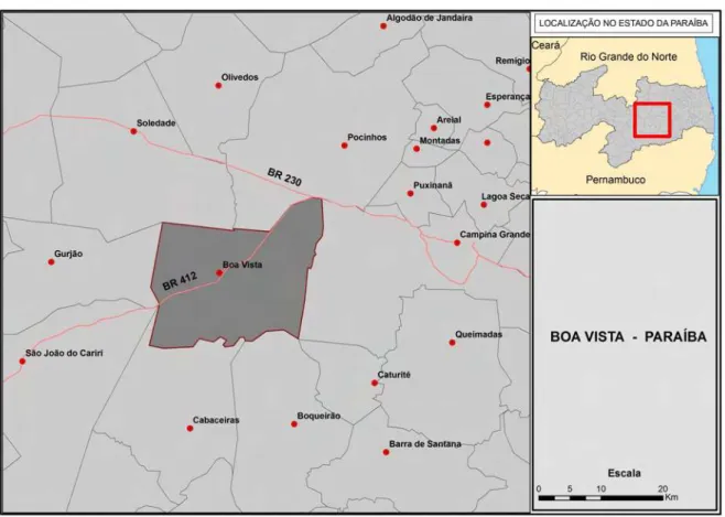 Figura 1.4 – Mapa de localização do município de Boa Vista. 