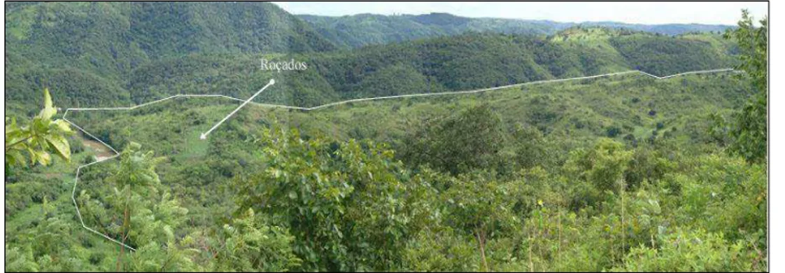 Fig. 9 - Fazenda Sapé e as áreas de plantio da comunidade de Caiana dos Crioulos  Autoria: Diego Silvestre - Maio de 2011
