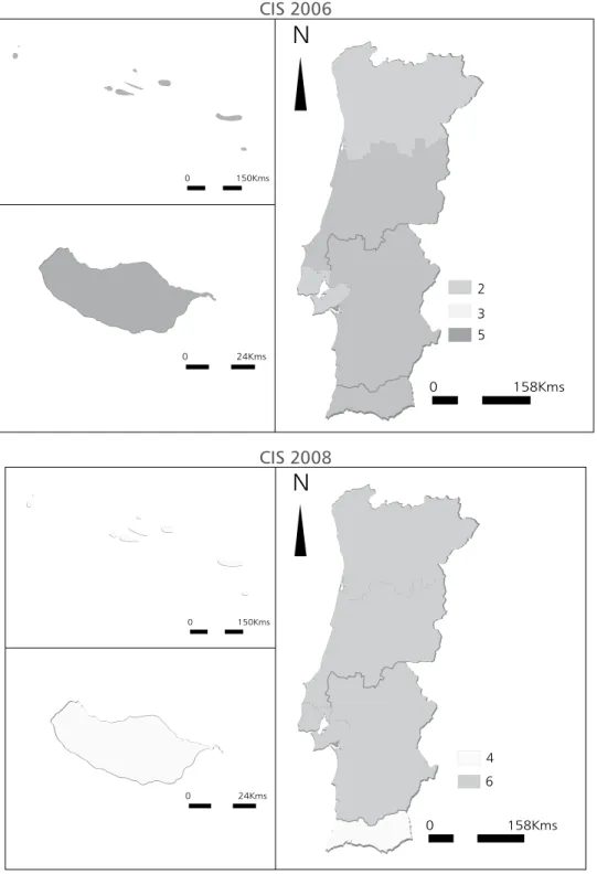 Figure 12: The spatial representation of the regional tendencies