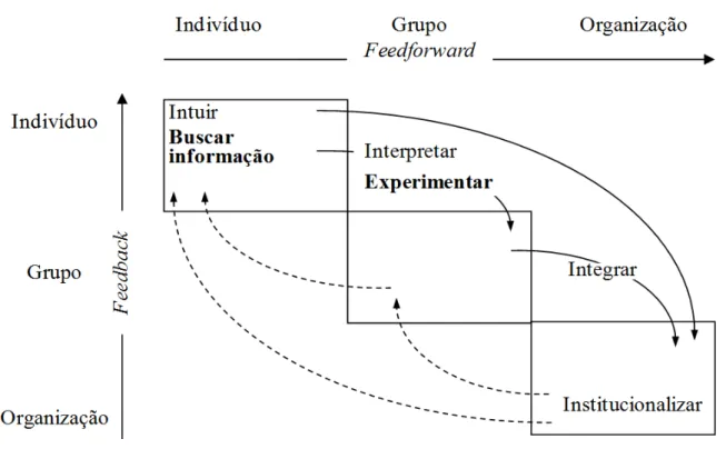 Figura 1 -  Estrutura expandida do processo de aprendizagem feedforward  Fonte:  Zietsma et al