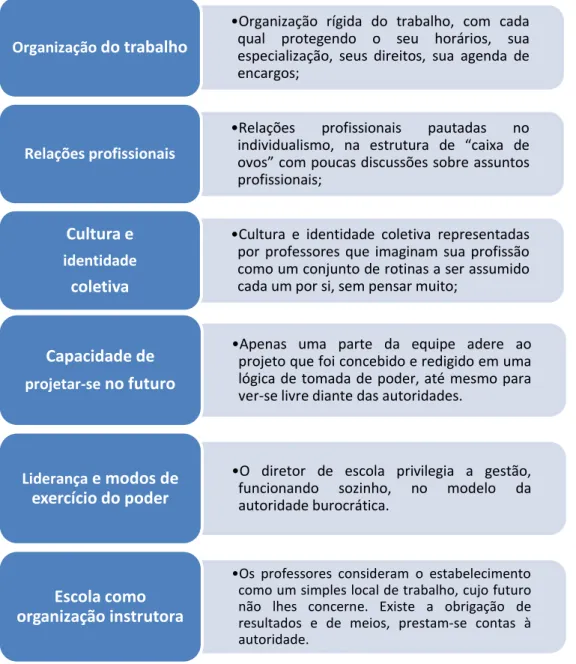 Figura 5 – Características culturais e de funcionamento de uma escola 