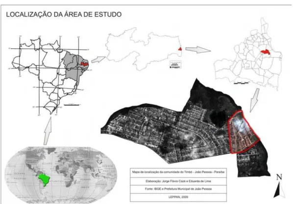 FIGURA 2.1 – Mapa da localização da área de estudo 