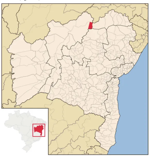 Figura 3.1 – Localização do município de Sobradinho no Estado da Bahia. 