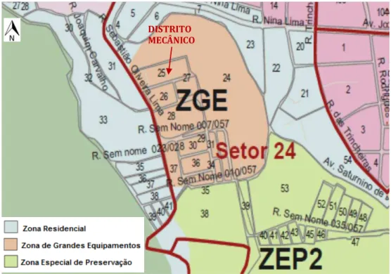 Figura 17: Fragmento do mapa de uso e ocupação do solo de João Pessoa/PB   Fonte:&lt; 