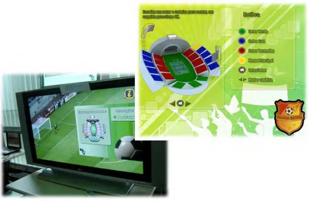 Figura 14. Torcida Virutal, um ambiente acústico compartilhado onde os usuários torcem para o  seu time de futebol favorito [TAVARES et al., 2004]