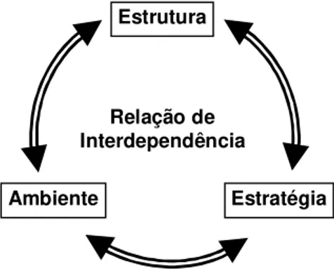 Figura 3 - Relações entre estrutura, estratégia e ambiente. 