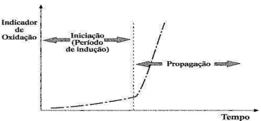 Figura 3.9: Curva de avaliação da estabilidade oxidativa. Fonte: (SILVA et al., 1999)