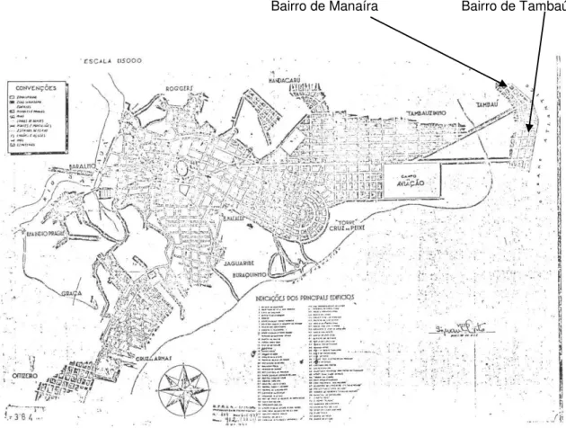 Figura 3  –  Mapa da cidade de João Pessoa em 1940.   
