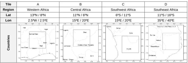 Table 2 – Spatial windows considered for the fire counts time series analysis. 