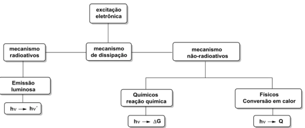 Figura 2.  (A) Exemplos de estruturas que apresentam as características desejáveis para dissipação  via  mecanismos  radioativos
