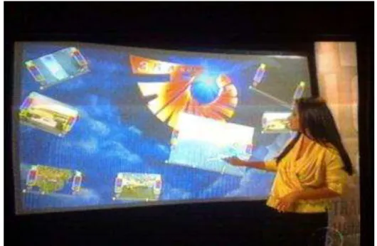 Figura 2 – Exemplo de tela MultiTouch no Programa Fantástico na Rede Globo. 