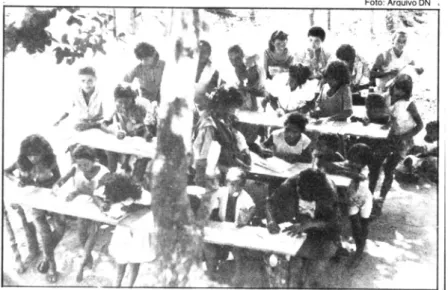 FIGURA 17 – Sala de aula do projeto ABC da Cidadania. Foto: Diário do Nordeste (1992)