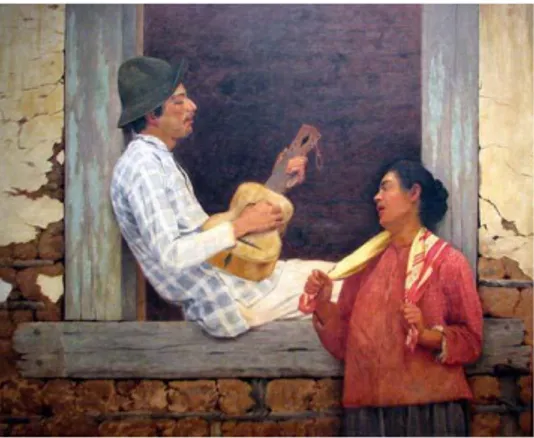 ILUSTRAÇÃO 2 – Reinterpretação da obra O  violeiro (1889) de Almeida Jr.  