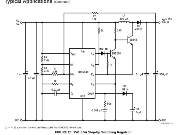 FIGURE 21. Replacing R3/R4 Divider in Figure 20 with Reference Circuit Improves Line Regulation