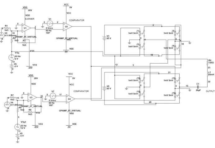 Figure 17:5-Level PWM Simulation Circuit 