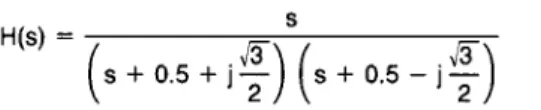 FIGURE 18. Poie-Zero Diagram for the Filter in Figure 2 The pole-zero diagram can be helpful to filter designers as an aid in visually obtaining some insight into a network's  char-acteristics