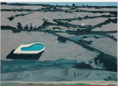 Fig. 6: Marina Rheingantz, Malha viária com piscina, 2010, óleo sobre tela,  180 cm X 250 cm