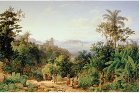 Fig. 2: Thomas Ender, Vista do Rio de Janeiro, 1837, óleo sobre tela, 126.5 cm X 189 cm