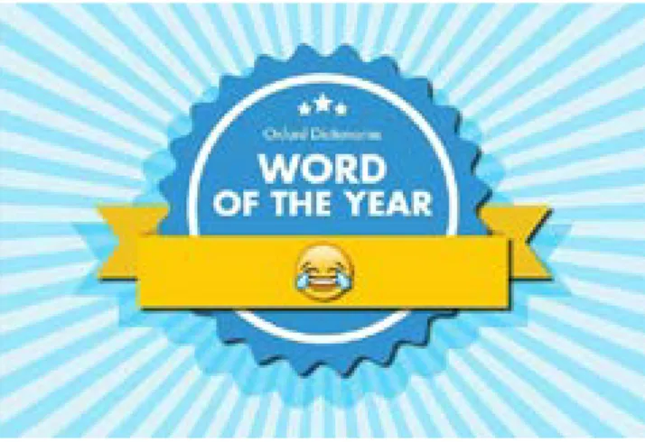 Fig. 1 – Emoji “rosto com lágrimas de alegria” (fonte: https://www1.folha.uol.com.br/tec/2015/11/1707468-dicionario-oxford-elege-emoji-como- https://www1.folha.uol.com.br/tec/2015/11/1707468-dicionario-oxford-elege-emoji-como--palavra-do-ano-pela-primeira-