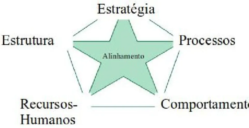 Figura 4: Modelo estrela da estrutura de uma PBO, adaptado de Miterev et al (2016)