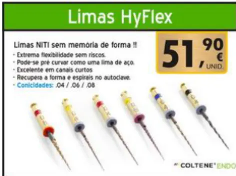 Figura  XVI - Preço do sistema  HyFlex ®  (Adaptado  de Augusto  Cabral  Material  Dentário) 