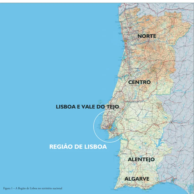 Figura 1 – A Região de Lisboa no território nacional