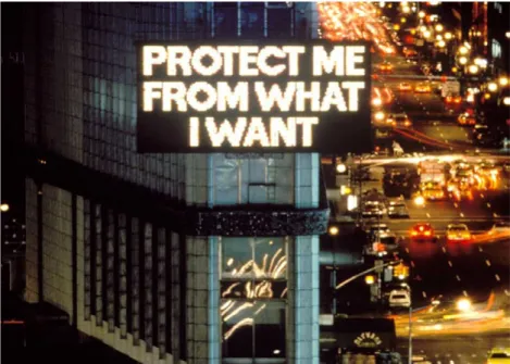 Figura 4 – Jenny Holzer (1950- ). Proteja-me do que quero. Instalação em Neon, Times Square, NY