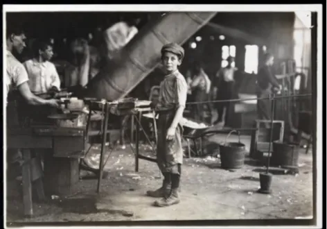 Figura 3 – Jacob Riis, A boy in a glass factory. Fotografia. Museum of the City of New York, 1890