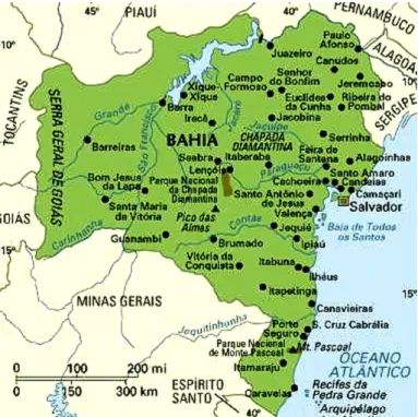 Figura 02: Mapa do Estado da Bahia – Luis Eduardo Magalhães 