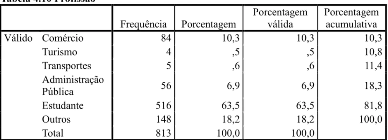 Figura 4.11 Profissão