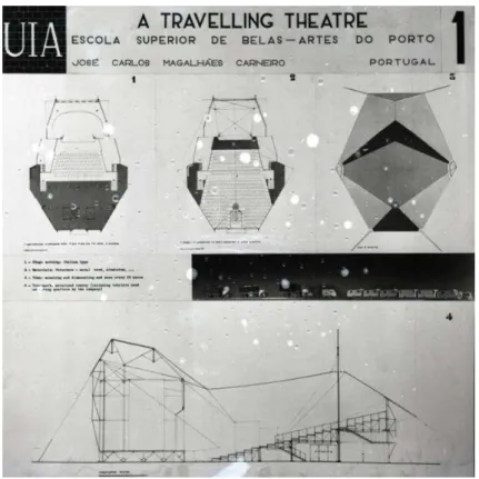 Figure  1.  “A  Travelling  Theatre”  design  by   José  Carlos  Magalhães  Carneiro,  1961