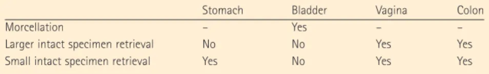 TABLE   1   Comparison of transluminal ports   