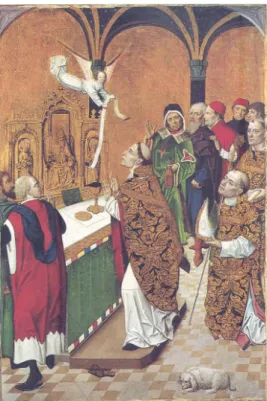 Ilustração 01. Ateliê do Mestre da Vida da Virgem Maria. A Missa de Santo  Humberto.