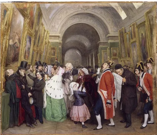 Ilustração 13. Auguste François Biard. Quatro Horas no Salão (Encerramento  do Salão Anual de Pintura na Grande Galeria do Louvre)