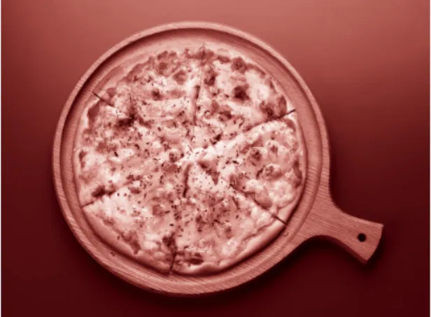 Figura 7. Relógio de ponteiros Figura 8. Pizza repartida em partes iguais